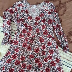 Old Navy Floral Tie Waist Dress